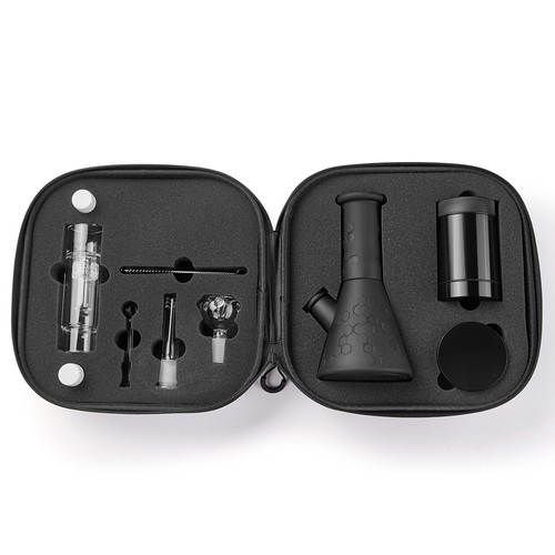 Silicone glass bong set - 12",