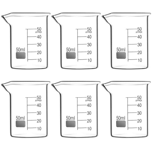 Pack 50ml glass beaker set - 6,