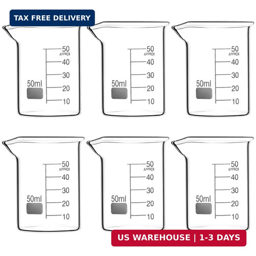 Pack 50ml glass beaker - glass, set